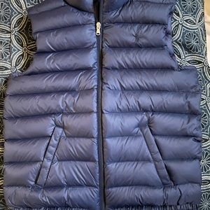 Polo Ralph Lauren Navy ruffle hem down vest